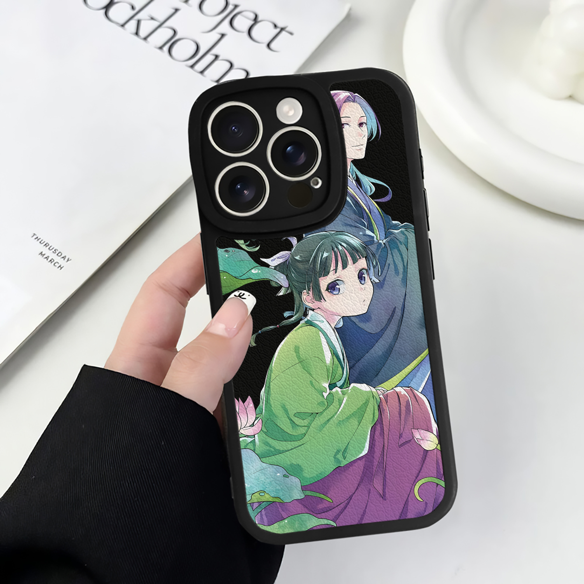 （画像用） 薬屋のひとりごと The Apothecary Diaries 【iPhone 16シリーズ対応】シリコンスマホケース（レザー調） 材質：シリコン